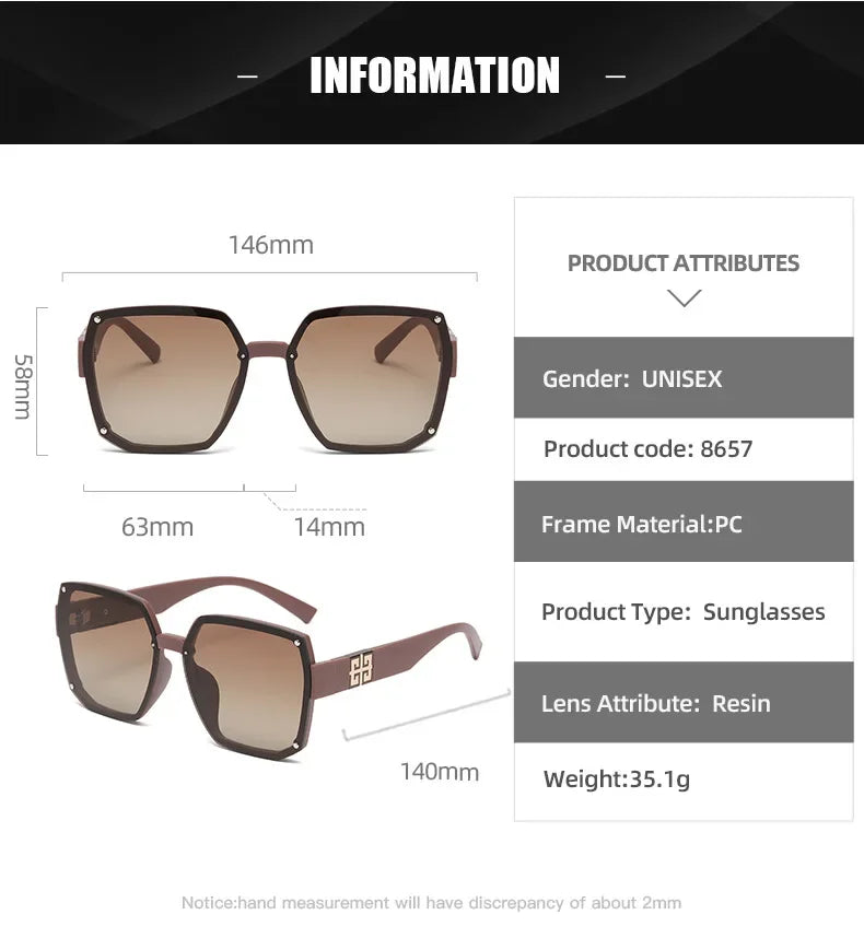 Women's Square UV400 Sunglasses – Vintage Fashion Designer Style - HalleBeauty
